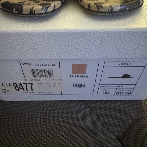 Christian Dior Dway Slide Sandals, animal/leopard motif, Sz 36 US 6 - Picture 4 of 5